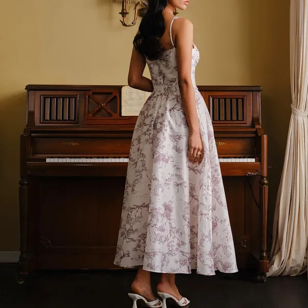 Commense Toile Print Corset Dress size xs - Image 2