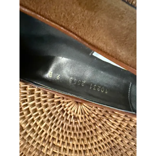 Apart Womens Brown‎ Suede Studded Pointed Toe Loafers Flats Size 9 B - Image 4