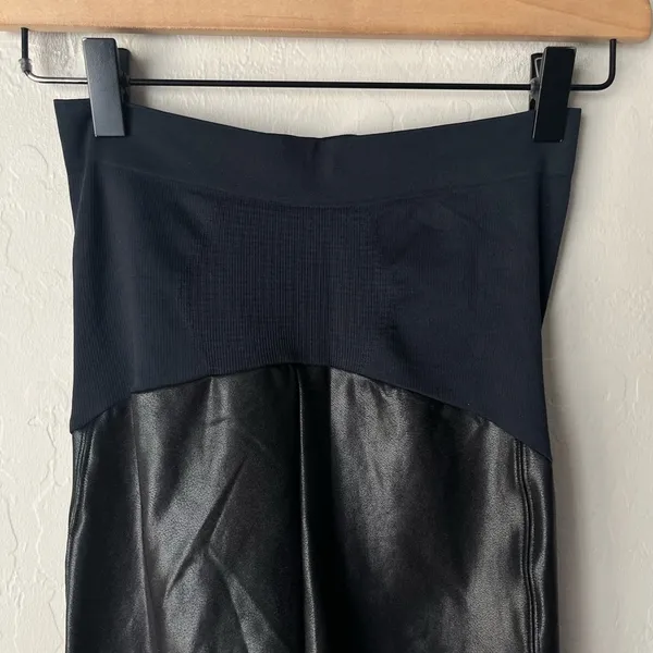 Spanx mama maternity faux leather leggings black XS NEW - Image 7