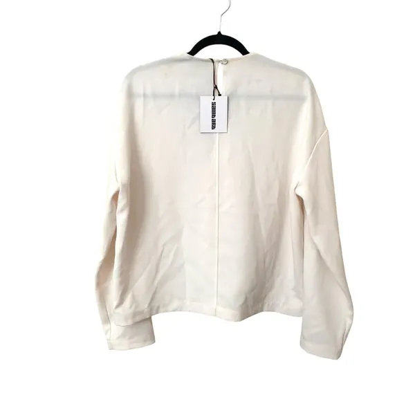 SAINT‎ ART Paris Crepe Blouse Ivory NWT Medium - Image 5