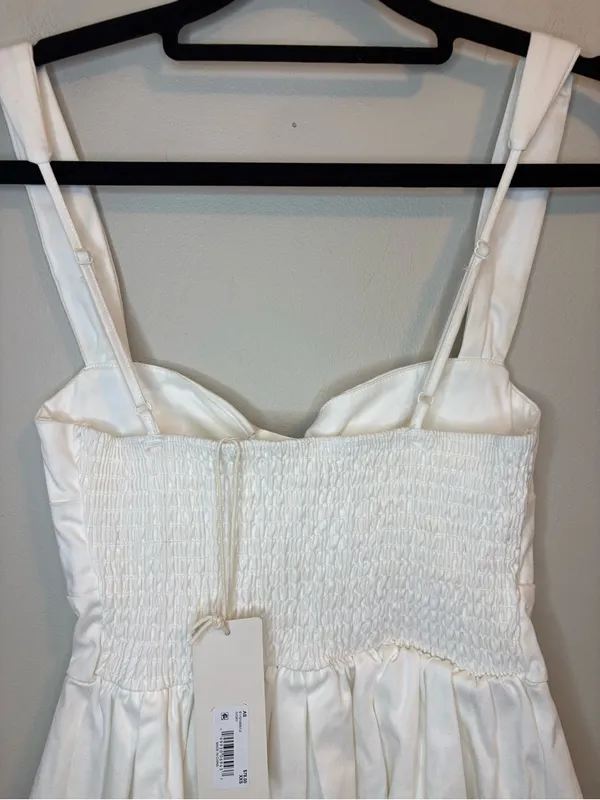 Altar’d State Ivory Fit & Flare Mini Dress NWT XXS Smocked Back - Image 12