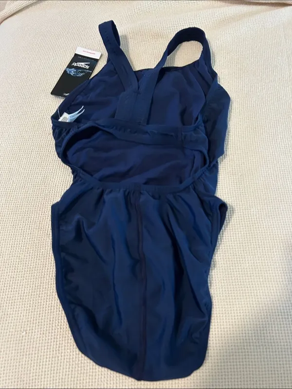 SPEEDO  ProLT Solid One Piece, Navy Blue, Size 30, NWT - Image 5
