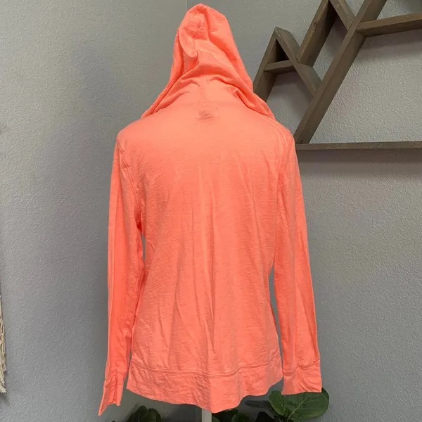 Old Navy Coral Orange Zip Up Hoodie Activewear Gym Workout Comfy Casual Basic - Image 4