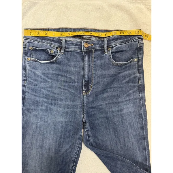 American Eagle Hi Rise Stretch Bootcut Flare Jeans Women's 14x29 Blue Dark Boho - Image 6
