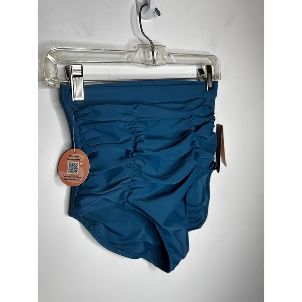 Shapermint Essentials High Waisted Control Bikini Bottom Blue Size S NWT - Image 3