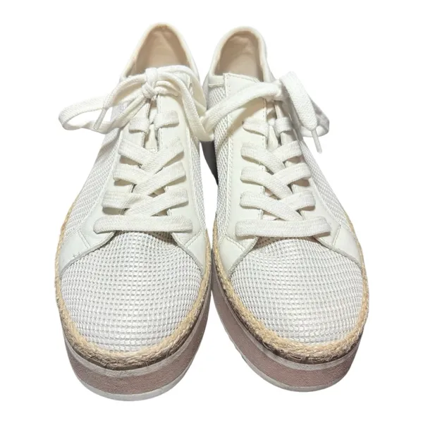 DOLCE VITA Telah White Mesh Platform Shoes - Image 3