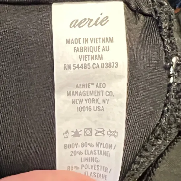 1212 | Aerie Triangle Bralette Wireless‎ Minimalist Comfort Bra Black Womens M - Image 6