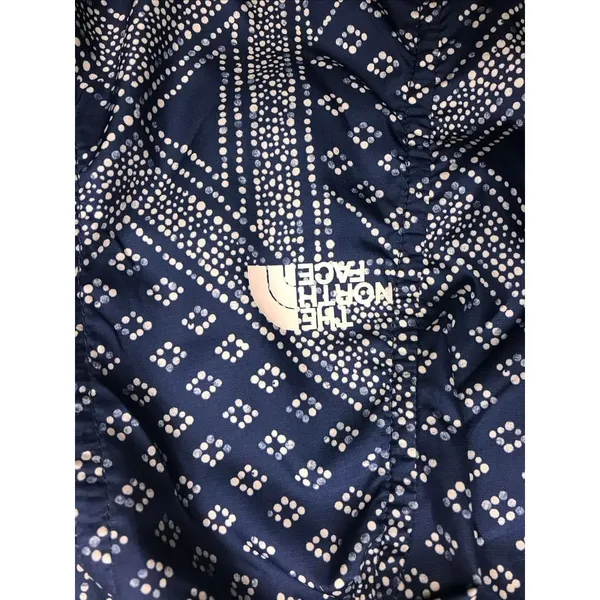 The North Face Fanorak Windbreaker Womens XS Blue Excellent Bandana Print Jacket - Image 3
