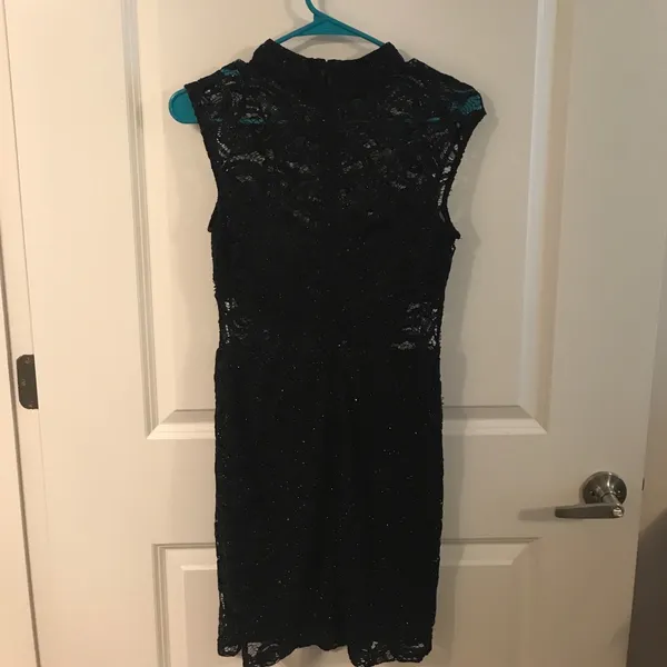 NWOT Black lace open cut dress - Image 6