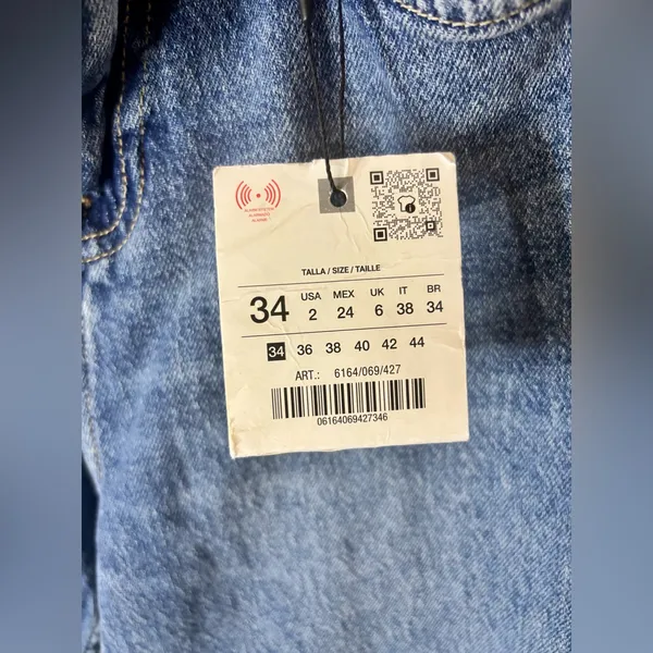 Bootcut ZARA Blue Mid Waist Flare Leg Jeans Women’s light wash Stretch NWT Sz 2 - Image 3