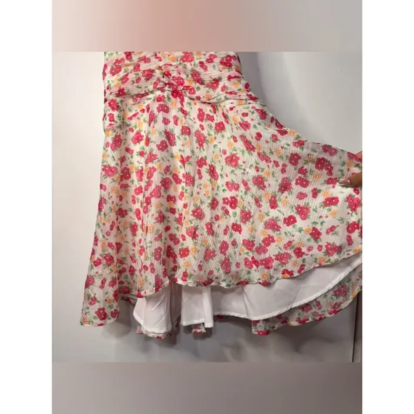 Hello Molly Floral Fiesta Halter Mini Dress Print NEW - Image 3
