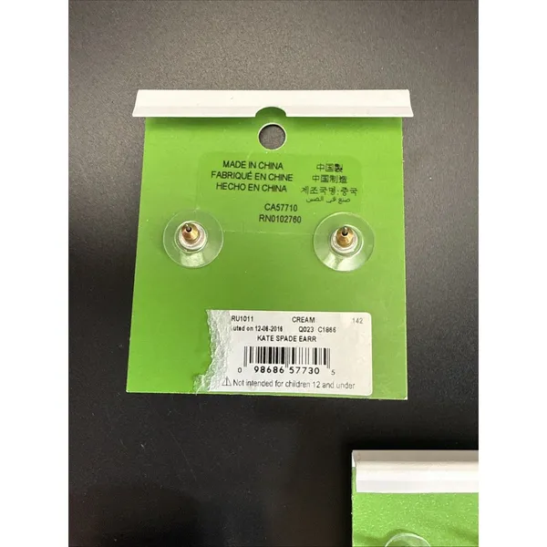 NWT Kate Spade NEW YORK Set of 4 Earrings Lot Comes in Original Card - Image 10