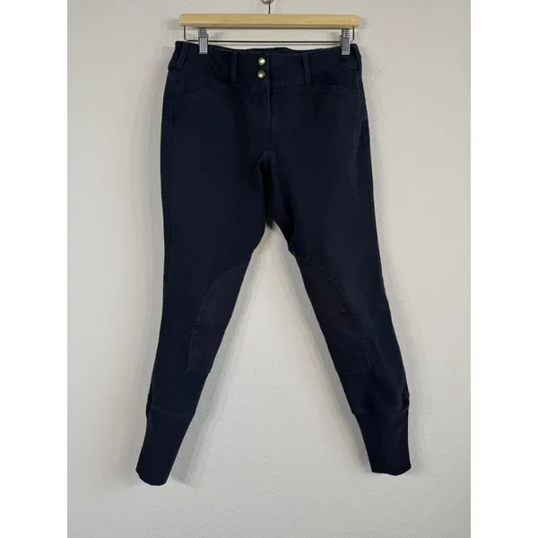 Equine Couture‎ Horse Riding Schooling Breech Navy Embroidered Women’s 30 Pants - Image 9