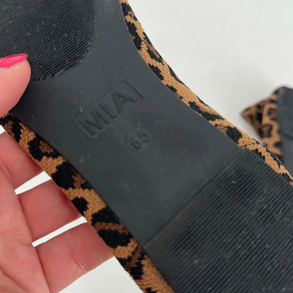NWOT Mia Women's 1889‎ Animal Print Pointed Toe Ballet Flats Brown Size 6.5 - Image 8