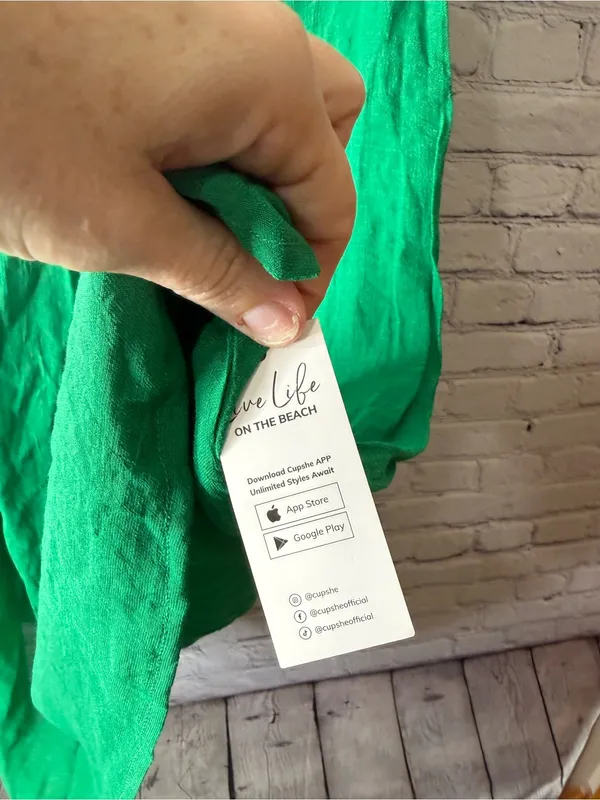 NWT Green Maxi dress- Women's Flowing Summer swim cover cupshe - Image 8