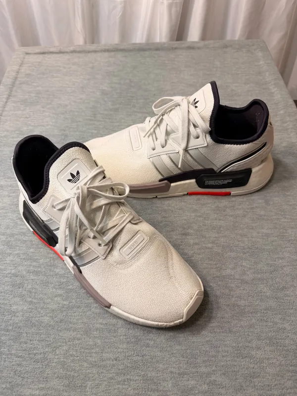 Adidas NMD_G1 IF3457 Crystal White Grey Solar Red Men’s Size 11 Boost - Image 3