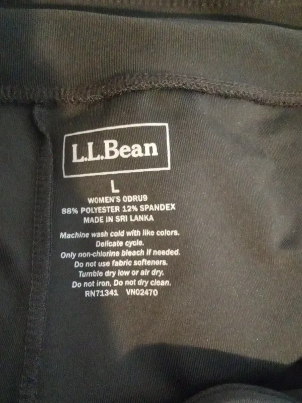 L.L. Bean Skort Black Tenhis Pickleball Outdoors Performance Womens Large - Image 2