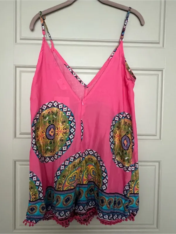 Pink NWT romper size 8/Small beach coverup summer vacation - Image 2