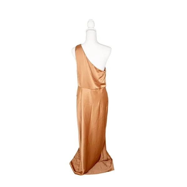 NWT BHLDN Anthropologie Dylan Cocktail Bridesmaid Dress Sedona One Shoulder Maxi - Image 4