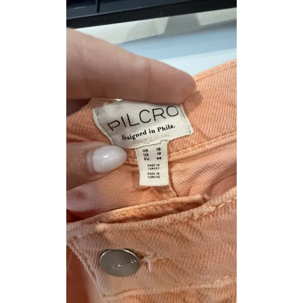 Anthropologie Pilcro Pleated Micro Denim Skirt Fall Festival Size 12 - Image 8