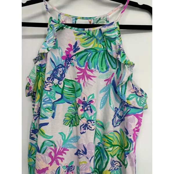 Lilly Pulitzer Dress Women S Billie Ruffle Mermaid in the Shade‎ Resort Vacation - Image 3