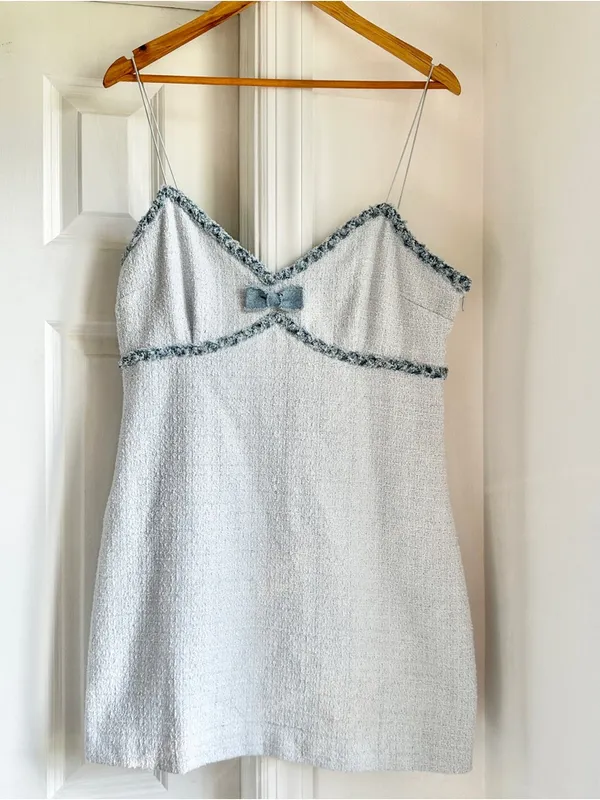 LoveShackFancy Novara Tweed Mini Dress - Image 4