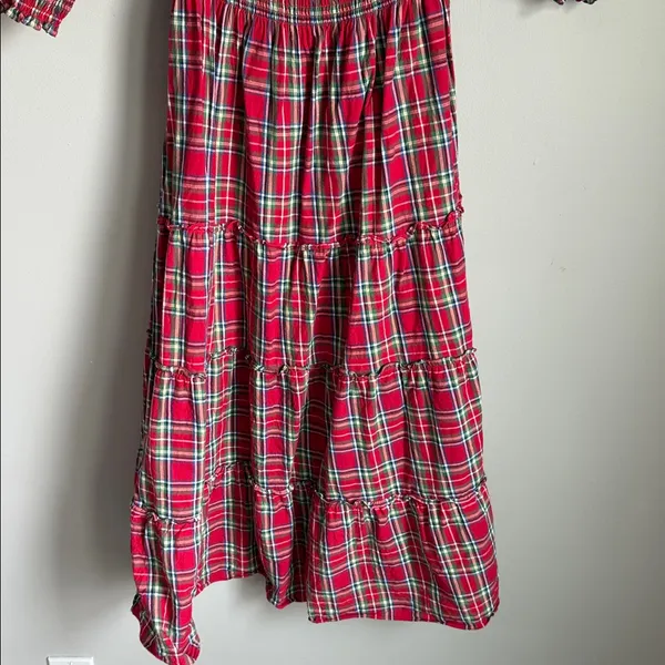 Hill House Red Tartan Nesli Nap Dress XS - Image 9