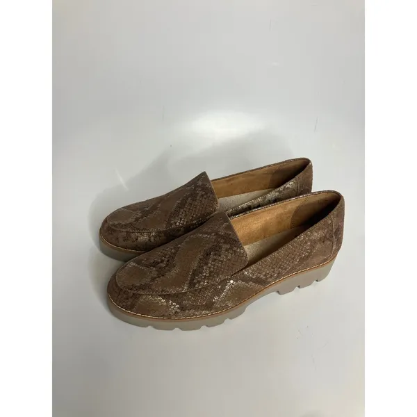 Vionic‎ Kensley Loafers Womens 6.5 Brown Snake Print Good Metallic Lug Sole - Image 4
