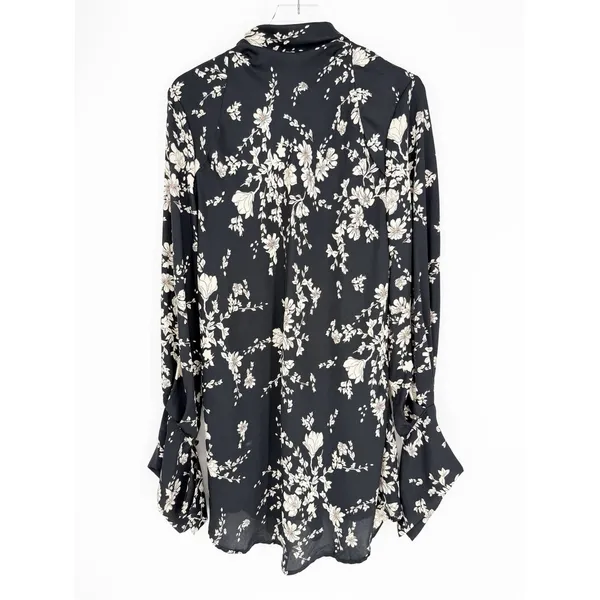 Free People Aries‎ Satin Floral Cut Out Back Mini Dress Women's L Boho Chic - Image 3