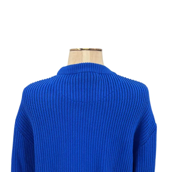 Bogner Vintage Sweater Ribbed‎ Knit Cotton Acrylic Blend Blue Size US 10 - Image 7