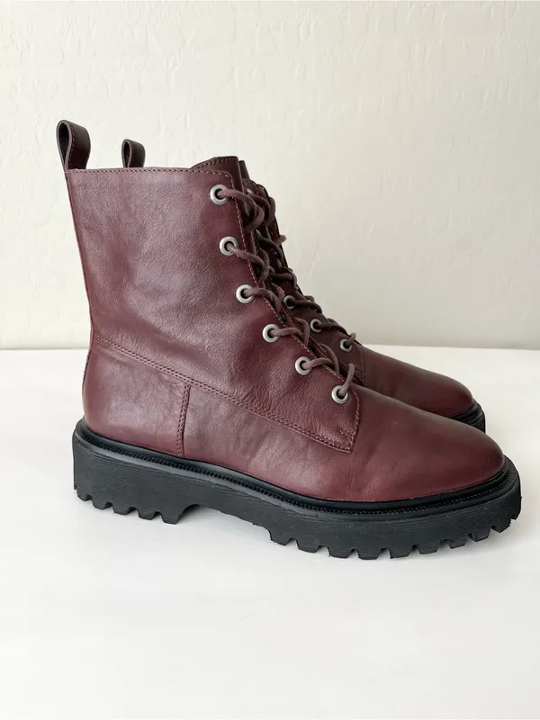 Madewell the Rayna lace up leather boots 10.5 - Image 7