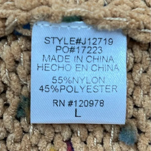 Entro women's L chunky confetti Popcorn Sweater Cardigan w/front pockets - Image 6