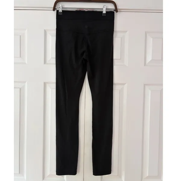 Athleta Aura Split‎ Pant Black High Waisted Front Hem Slit Leggings Womens Small - Image 2