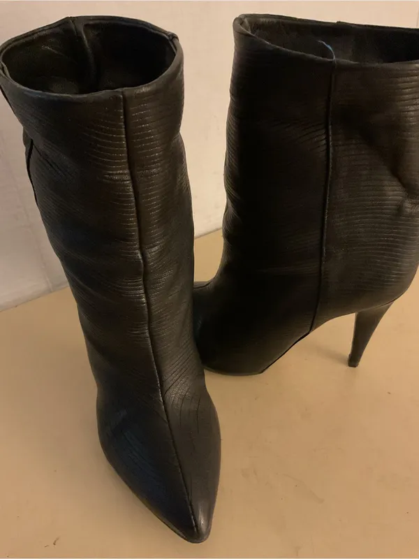 Loeffler Randall women Black Pointed Stiletto Ankle Emory Wave Boots US 6 - Image 2