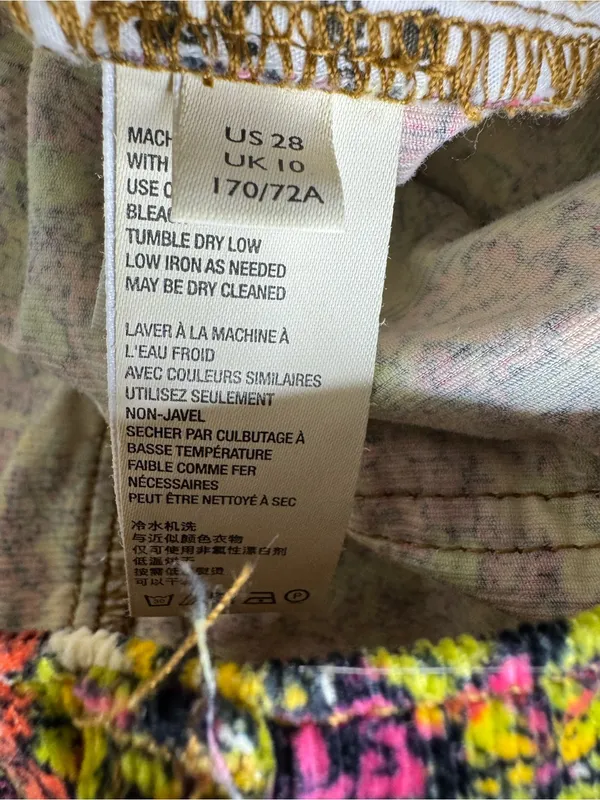 Free People High Waisted Sunchaser Floral Corduroy Pant Size 28 - Image 13