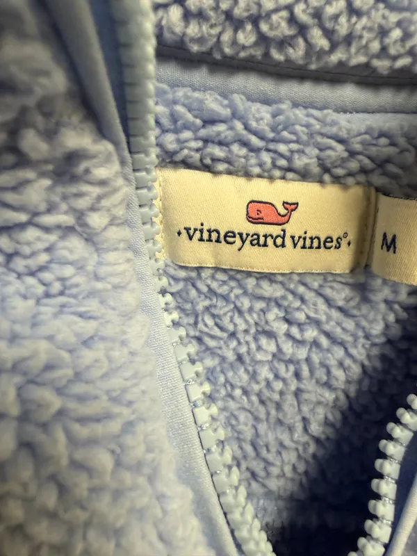 Vineyard vines Blue Fleece 1/2 zip med. - Image 6