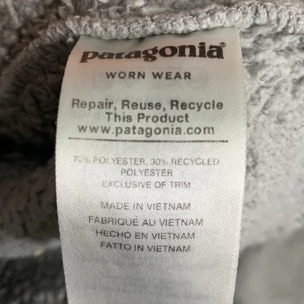 Patagonia Women's Salt Grey Los Gatos 1/4-Zip Fleece Pullover W-845 Sz M - Image 6