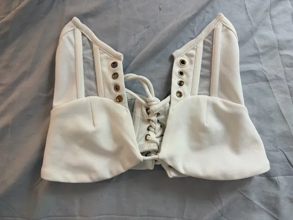 Outcast White Crop Top Size XXS - Image 2