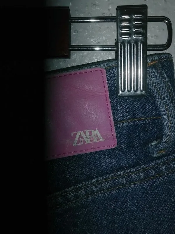 Zara 2 High Rise Dark Wash Raw Hem Plain Pocket Jeans Shorts - Image 2
