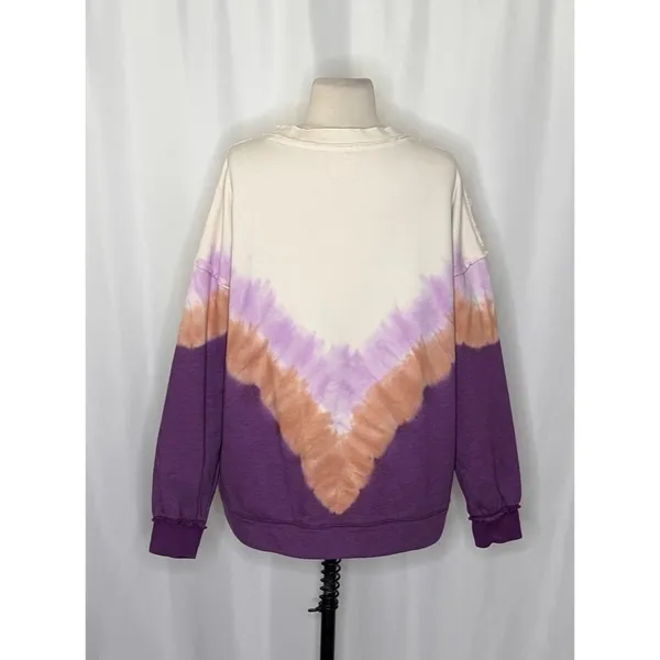FP Movement FREE PEOPLE Ombre Metti Crew Sweatshirt Shirt Ombre Tie Dye Small - Image 9