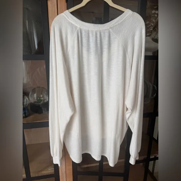 Z Supply weekender vneck sweater long sleeve tee pullover longline sweatshirt - Image 5