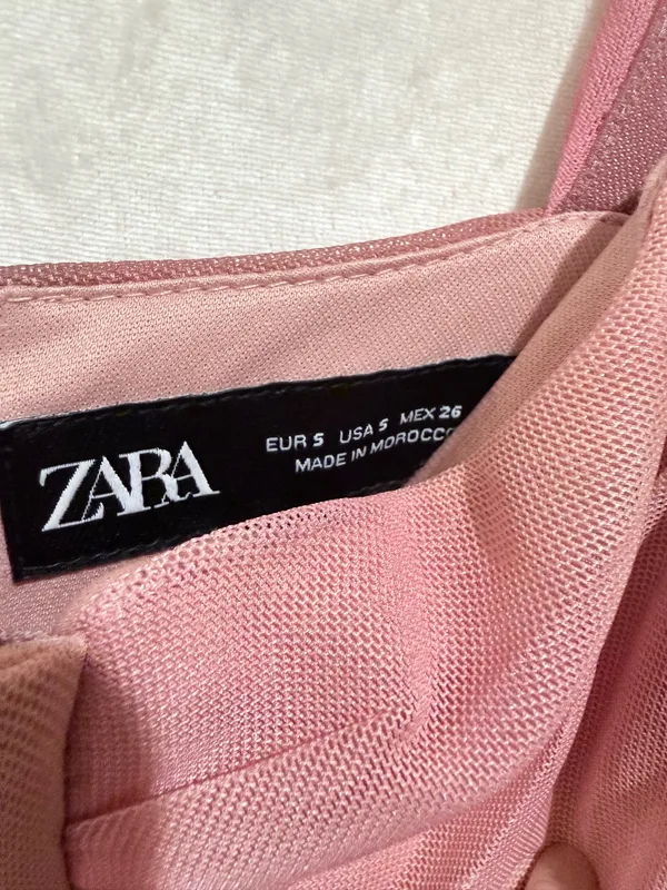 Zara Ruched Mini Dress - Dusty Rose Size Small - Image 6