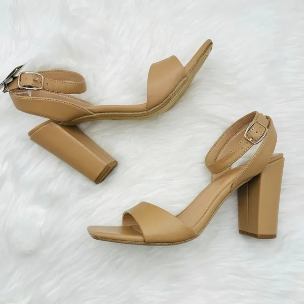 A New Day Light Tan ADR05 Sal 4” High Heel Open Toe Strappy Sandals Size 10 - Image 5