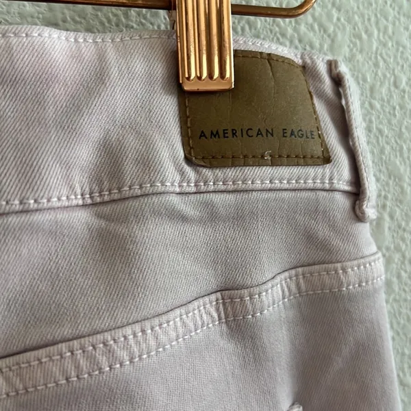 American Eagle Stretch Super Hi-Rise Flare Pink 10 - Image 6