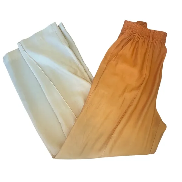 Significant Other Ombre Wide Leg Pants SIZE 2 Flowy Butter Yellow Designer $200 - Image 5