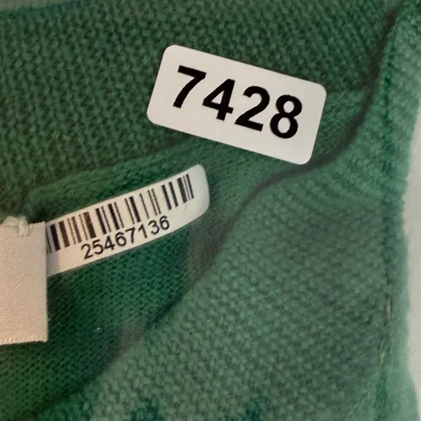 Trina Turk Womens Green‎ 100% Merino Wool Heart Graphic Pullover Sweater Small - Image 8