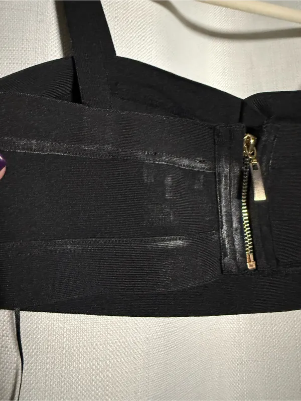 Superdown from Revolve Emilia Black Crop Bandage Bra Top Size Medium - Image 7