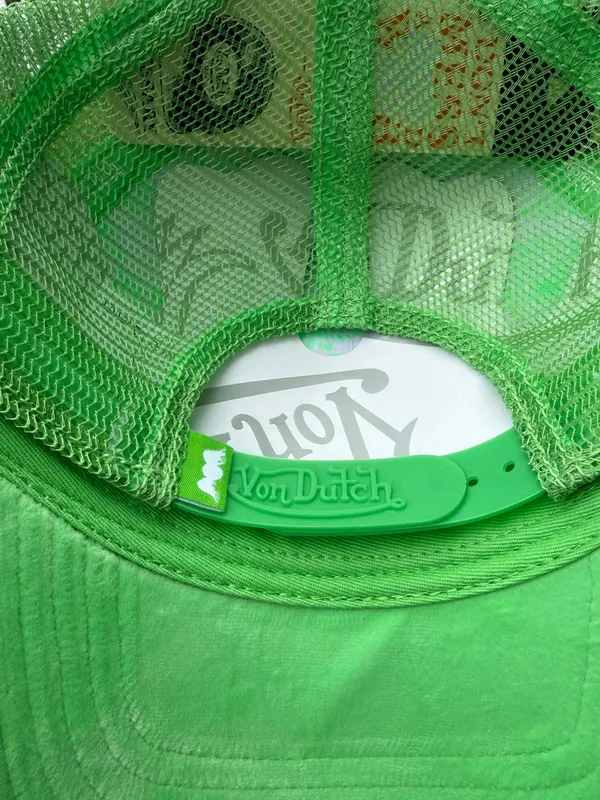 Von Dutch unisex Neon Green Trucker Hat - Image 3