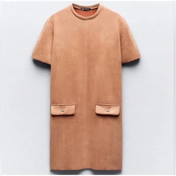 Zara Tan Mini Dress - Image 5