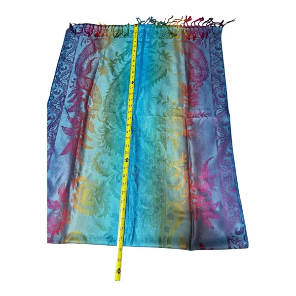Festival bohemian rainbow large scarf wrap - Image 4